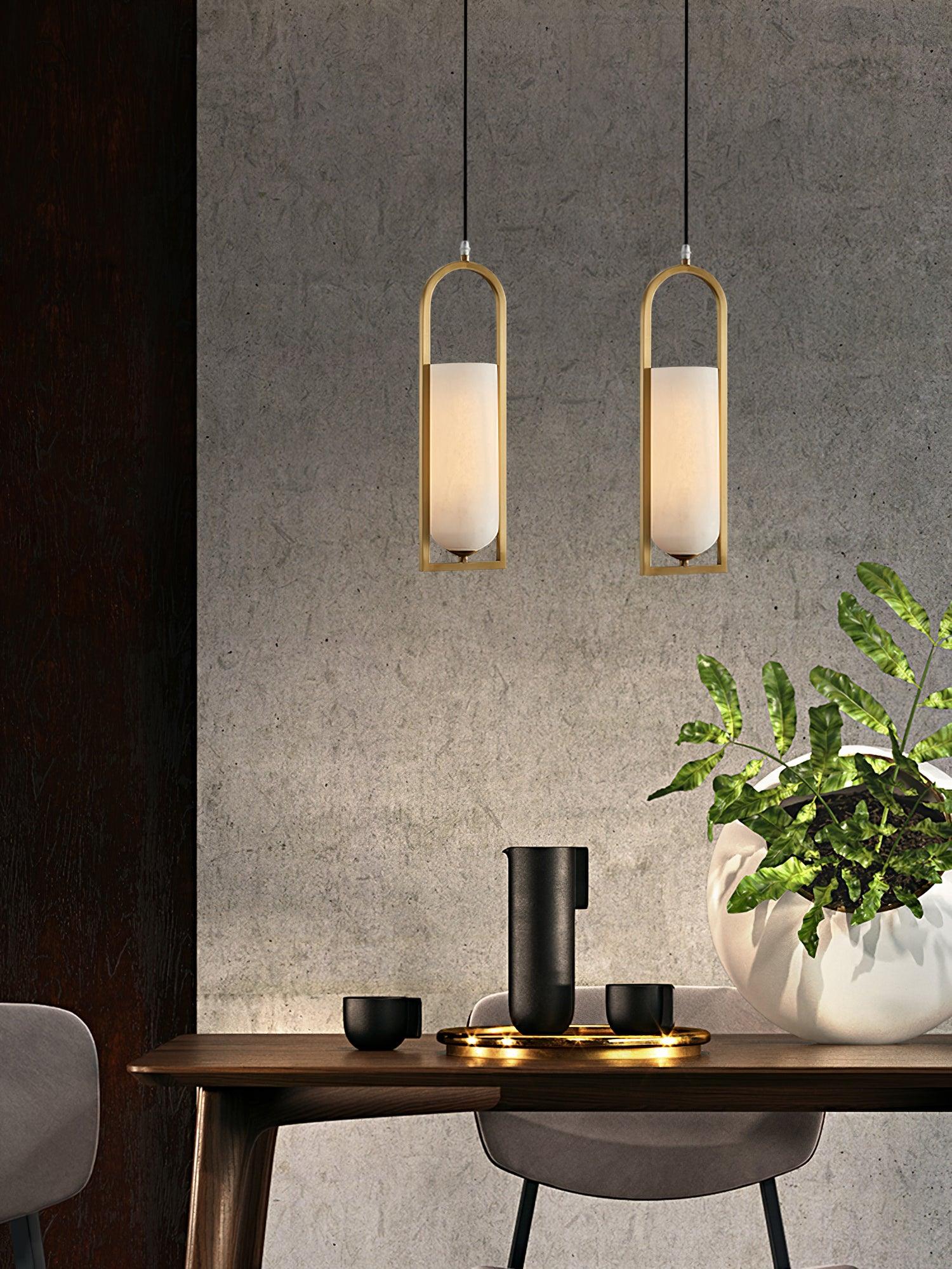 Aethyn Arch Alabaster Pendant Light - Neutralighting