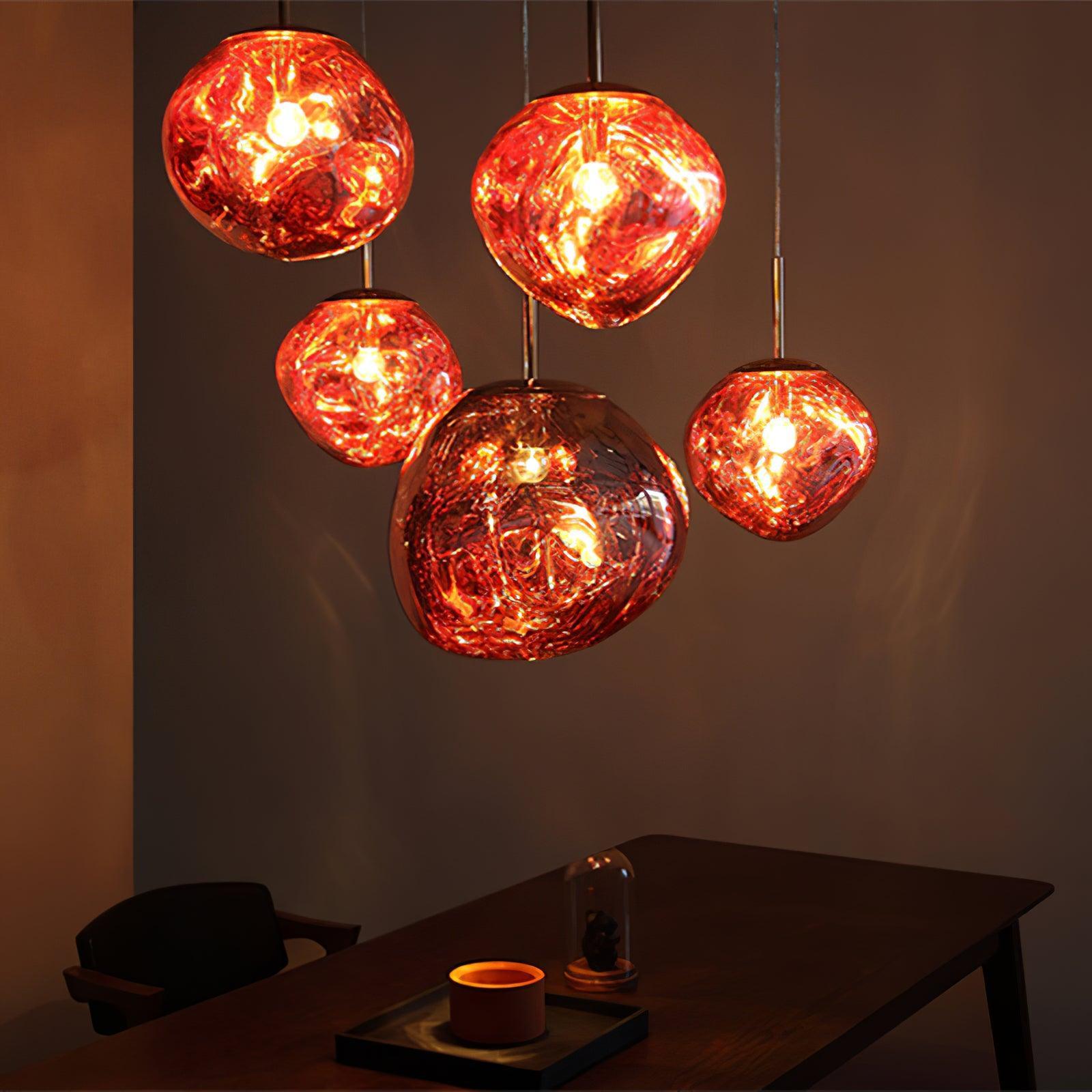 Solara Pendant Lamp Blown Glass Irregular Cluster Sculptural - Letslighting