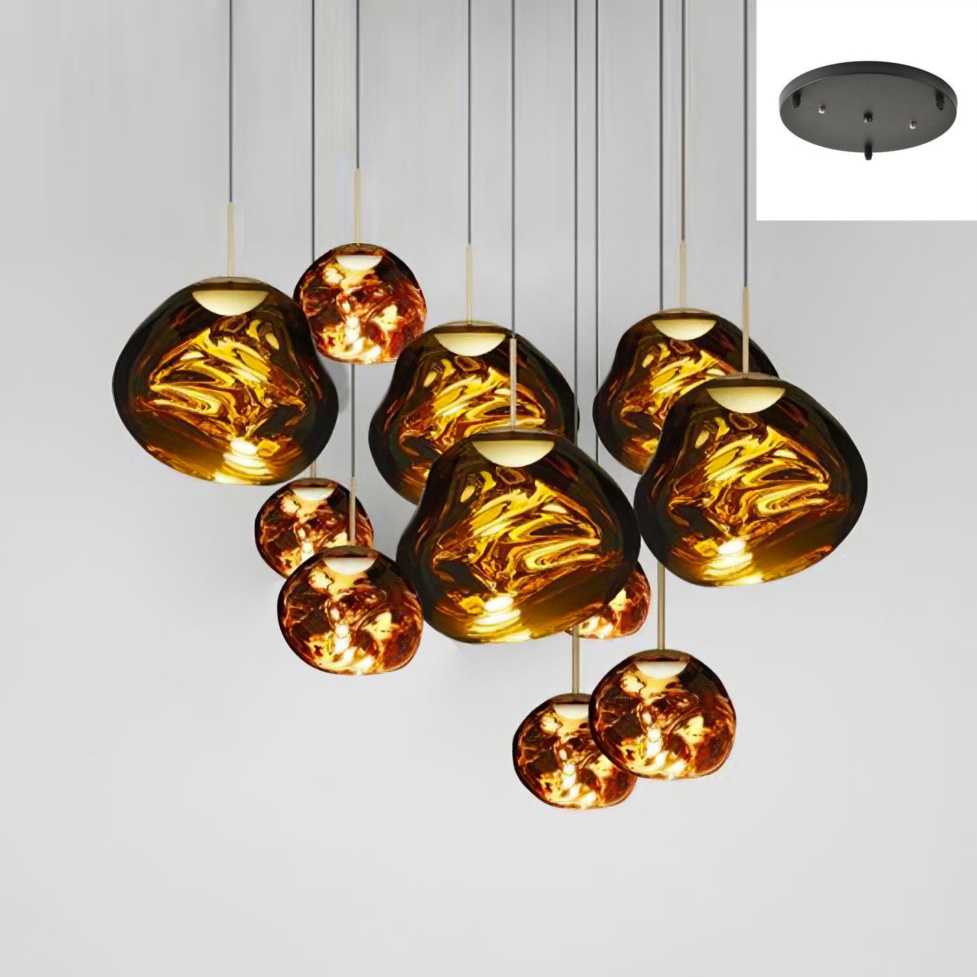 Solara Pendant Lamp Blown Glass Irregular Cluster Sculptural - Letslighting