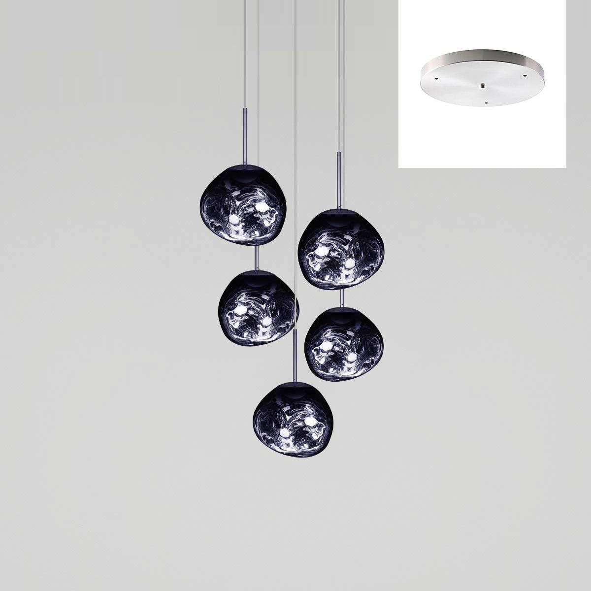 Solara Pendant Lamp Blown Glass Irregular Cluster Sculptural - Letslighting