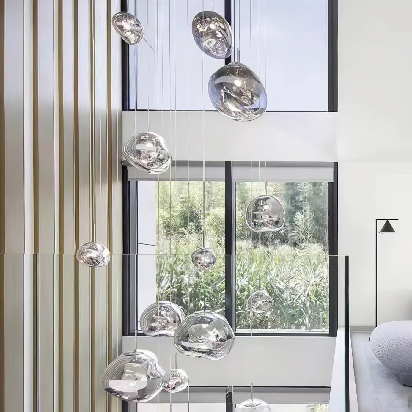 Solara Pendant Lamp Blown Glass Irregular Cluster Sculptural - Letslighting