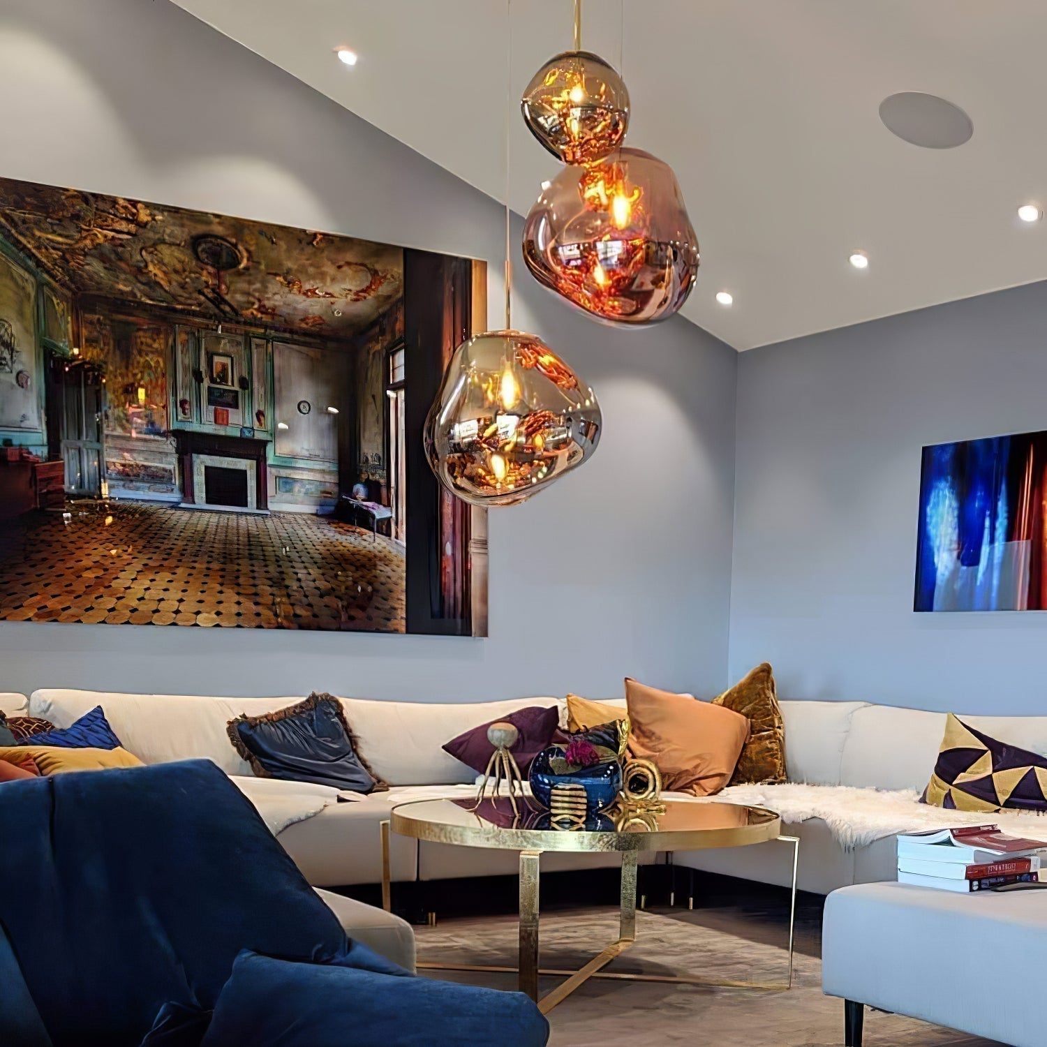 Solara Pendant Lamp Blown Glass Irregular Cluster Sculptural - Letslighting