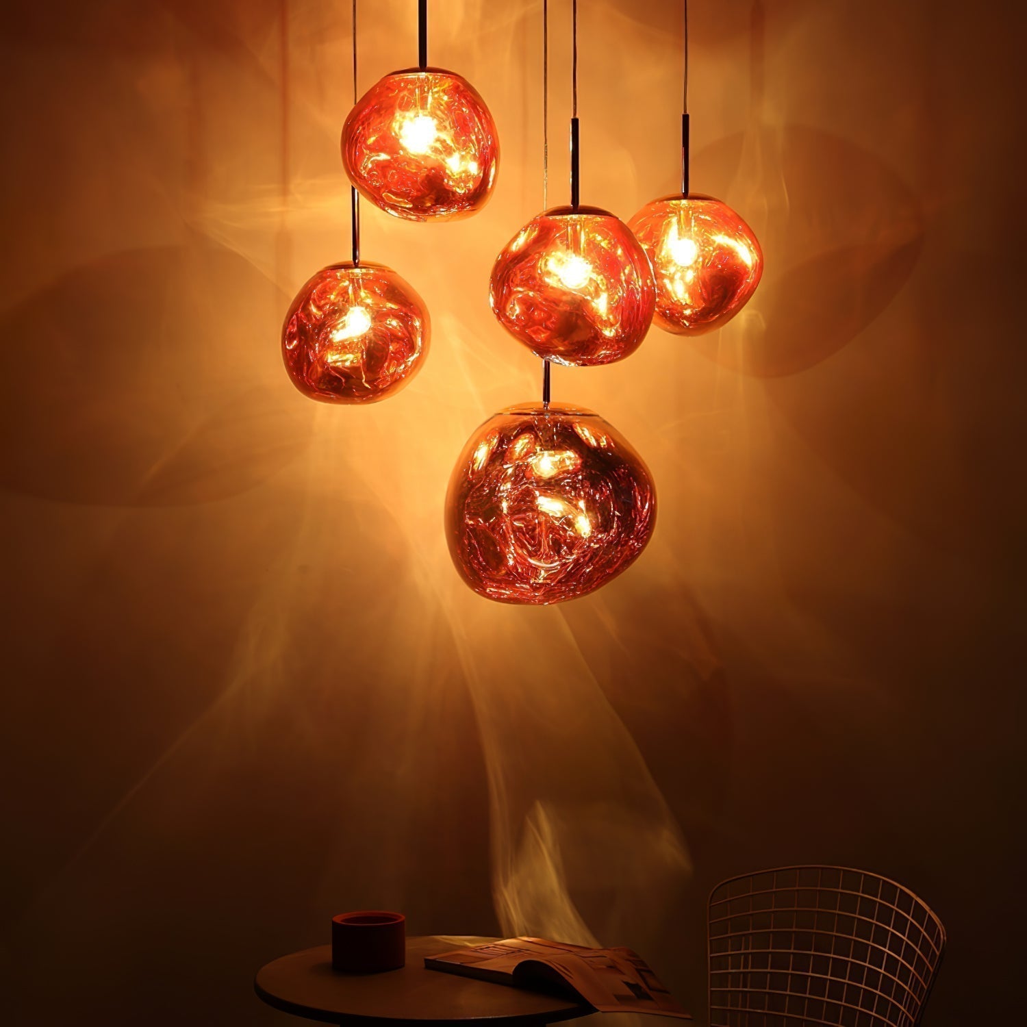Solara Pendant Lamp Blown Glass Irregular Cluster Sculptural - Letslighting