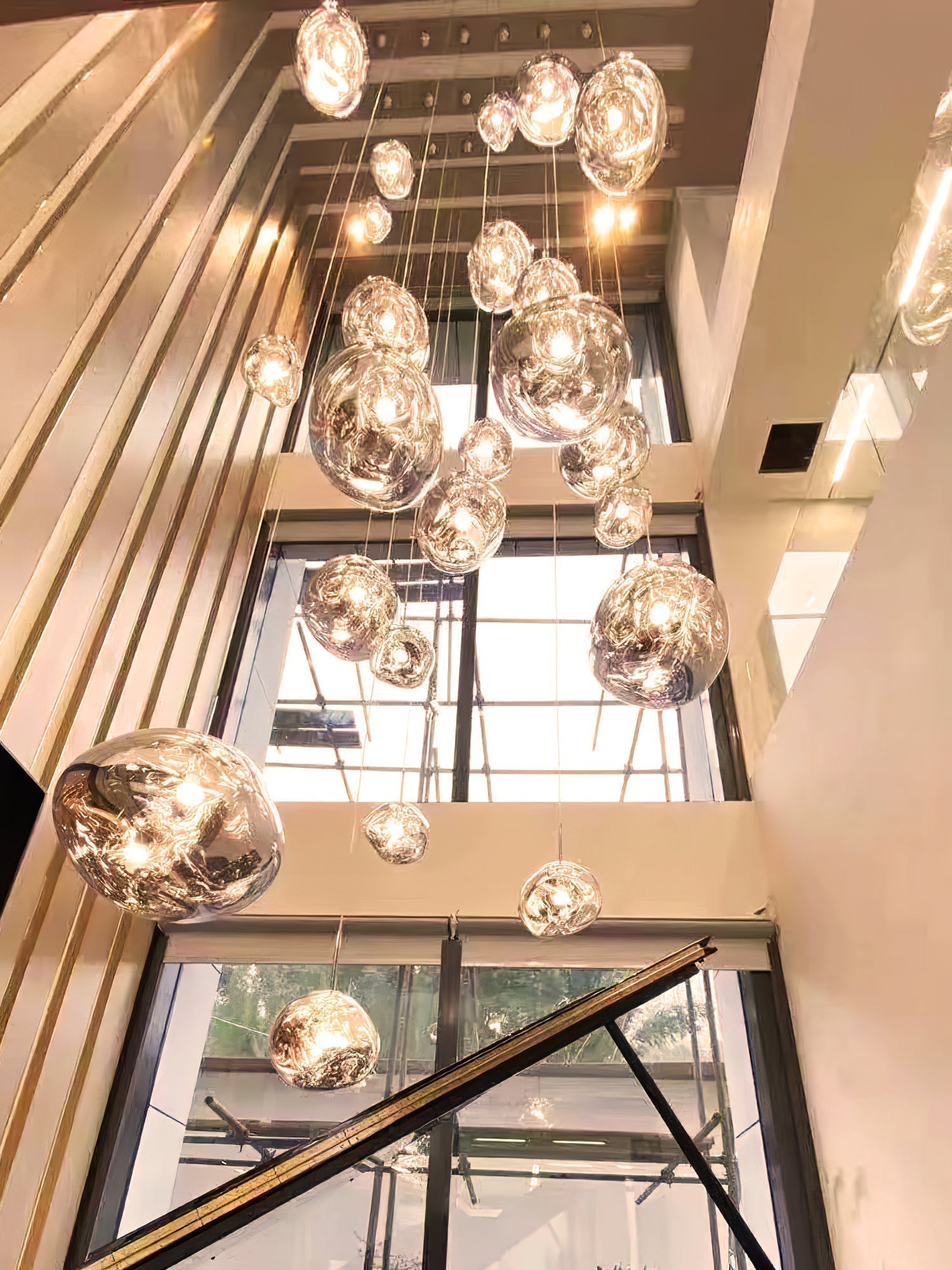 Solara Pendant Lamp Blown Glass Irregular Cluster Sculptural - Letslighting