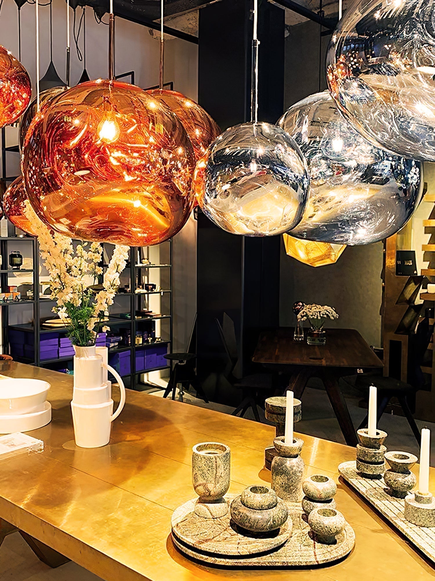 Solara Pendant Lamp Blown Glass Irregular Cluster Sculptural - Letslighting