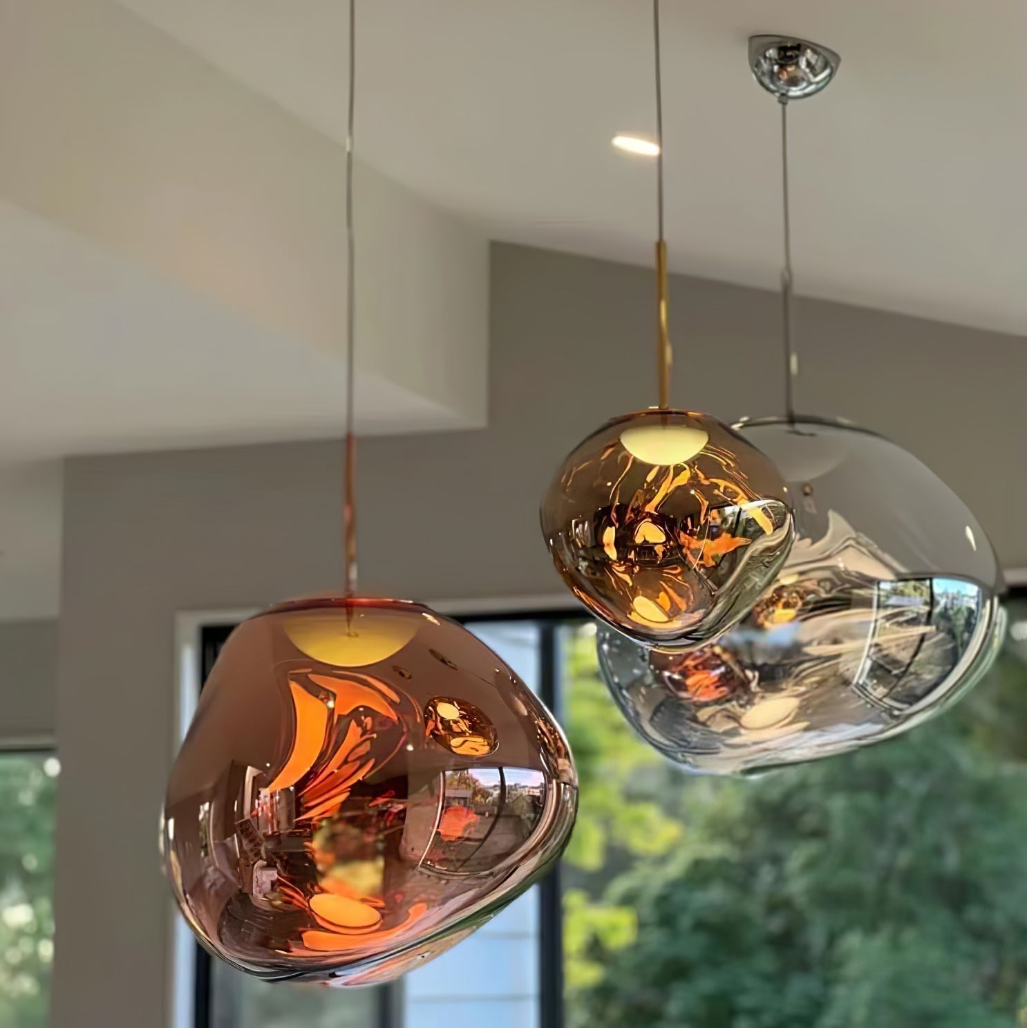 Solara Pendant Lamp Blown Glass Irregular Cluster Sculptural - Letslighting