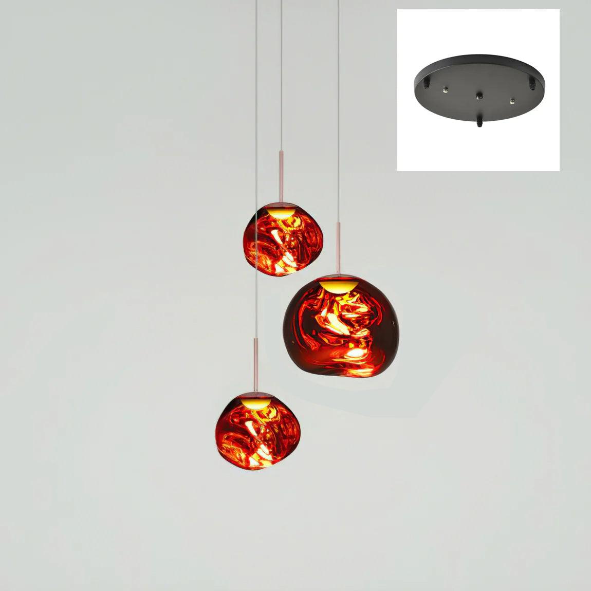 Solara Pendant Lamp Blown Glass Irregular Cluster Sculptural - Letslighting