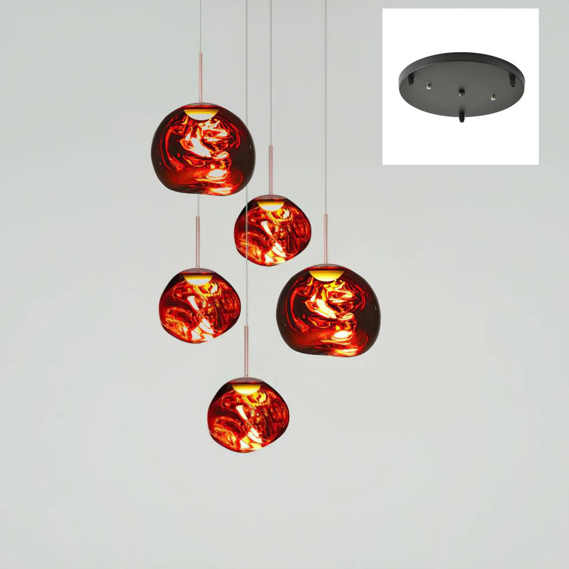 Solara Pendant Lamp Blown Glass Irregular Cluster Sculptural - Letslighting