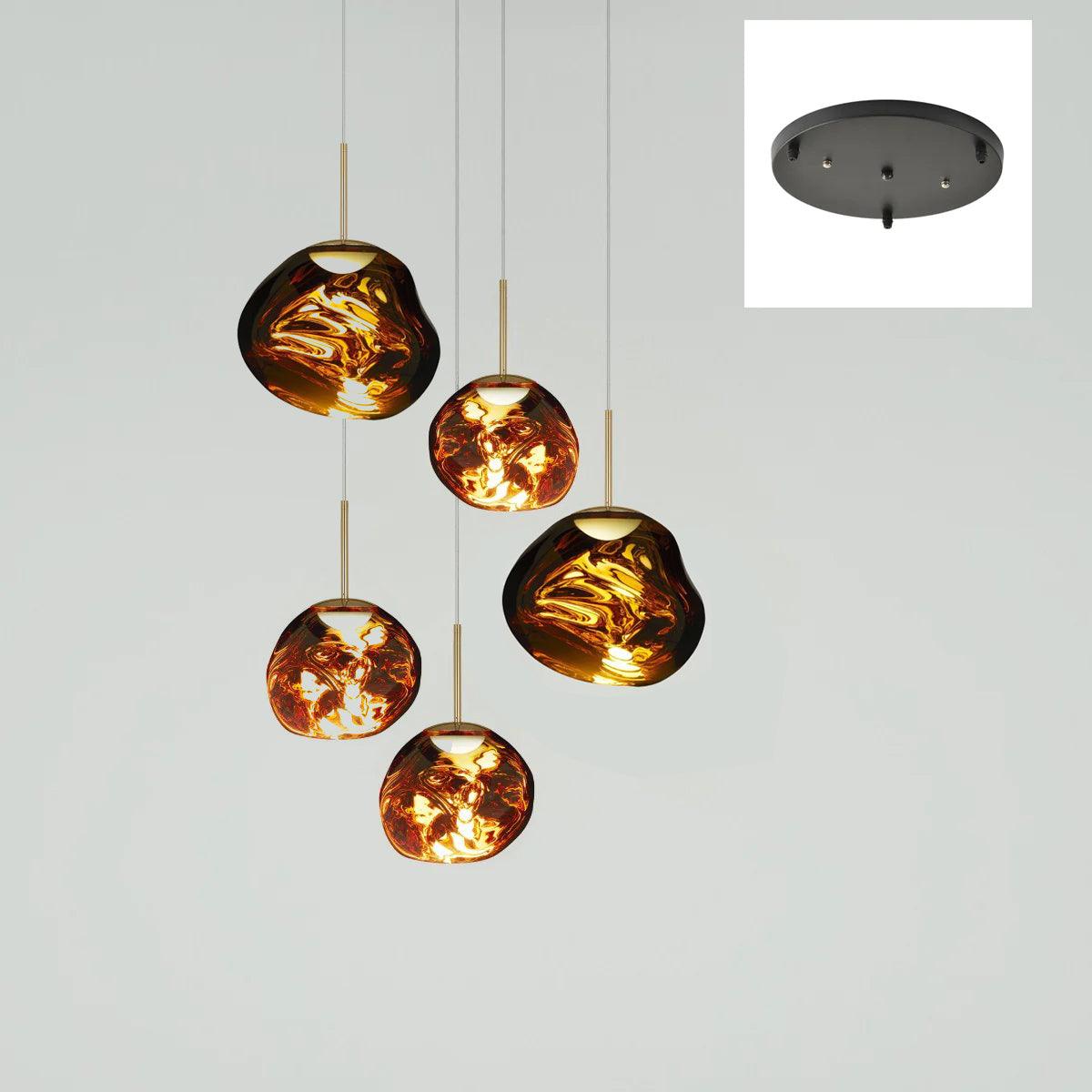 Solara Pendant Lamp Blown Glass Irregular Cluster Sculptural - Letslighting