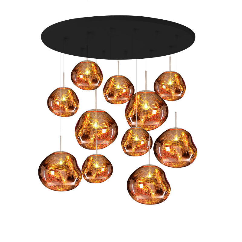 Solara Pendant Lamp Blown Glass Irregular Cluster Sculptural - Letslighting