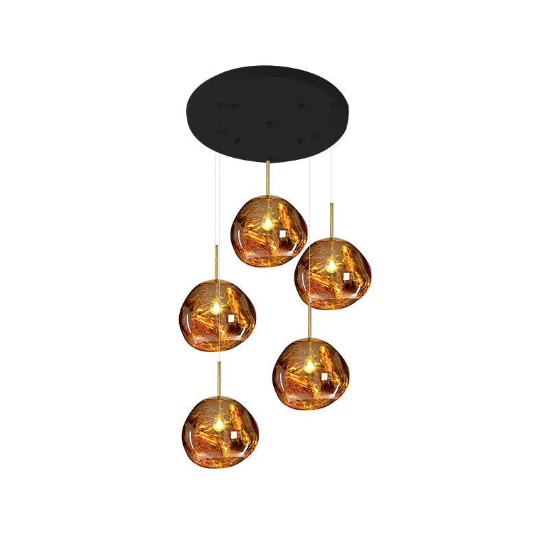 Solara Pendant Lamp Blown Glass Irregular Cluster Sculptural - Letslighting