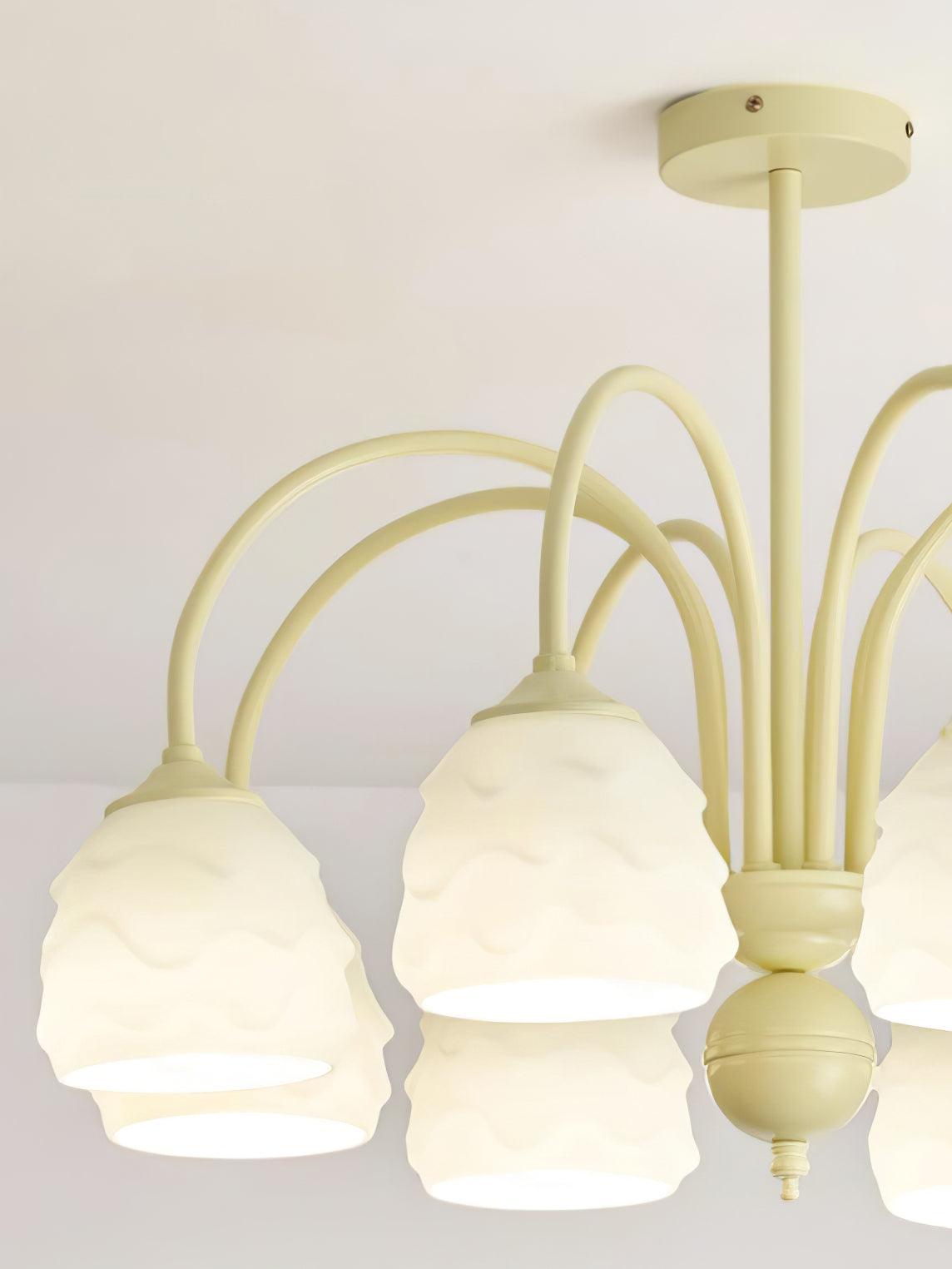 Lustra Kronleuchter Schmelzen Eiscreme Milchig Glas-Letslighting