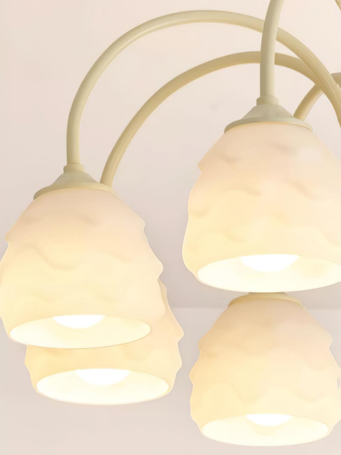 Lustra Kronleuchter Schmelzen Eiscreme Milchig Glas-Letslighting