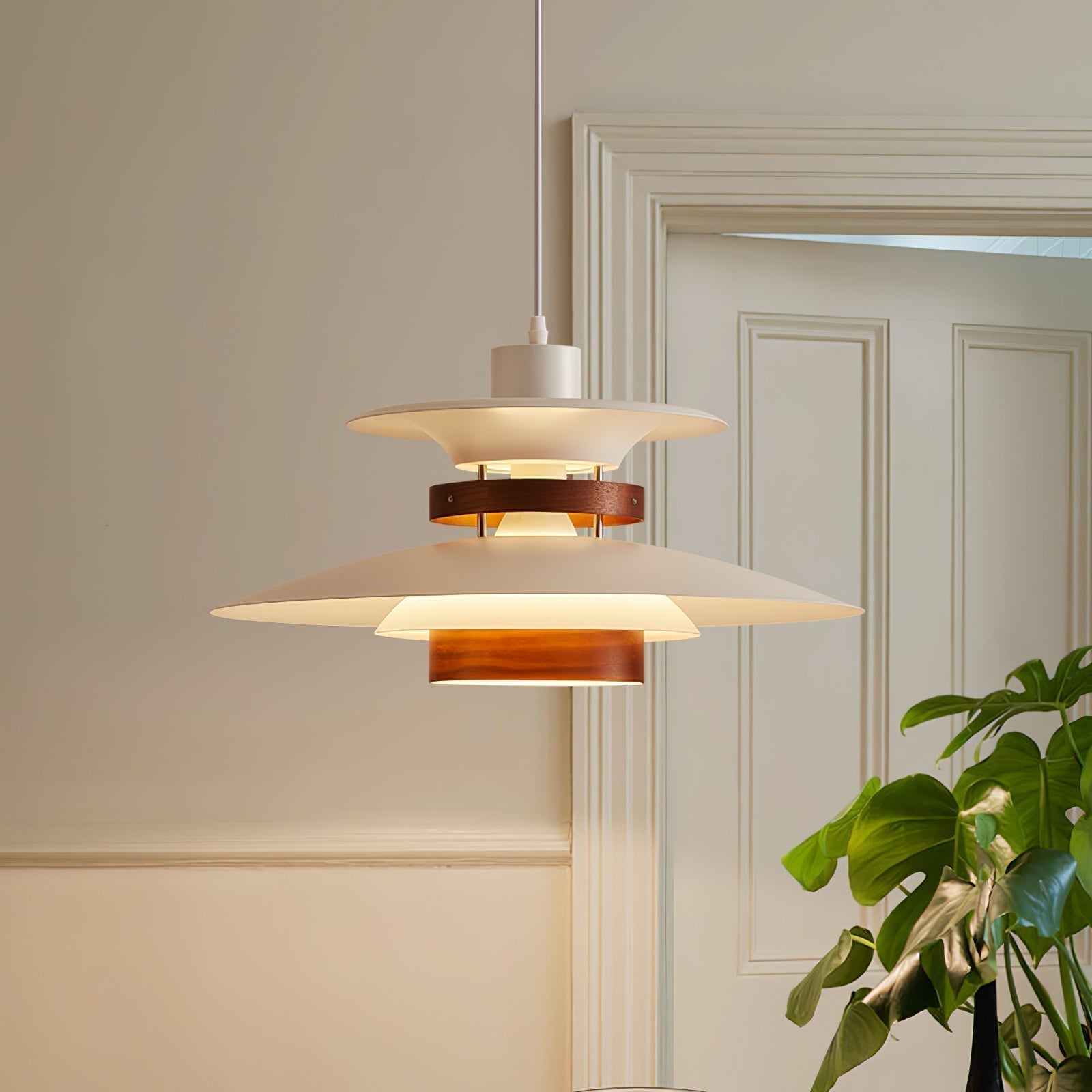 Nymera Pendelleuchte Holz Stahl-Letslighting