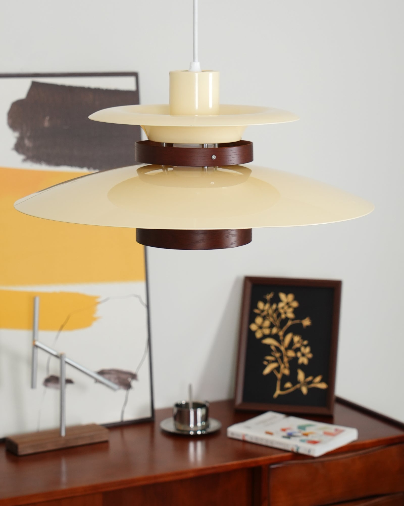 Nymera Pendelleuchte Holz Stahl-Letslighting