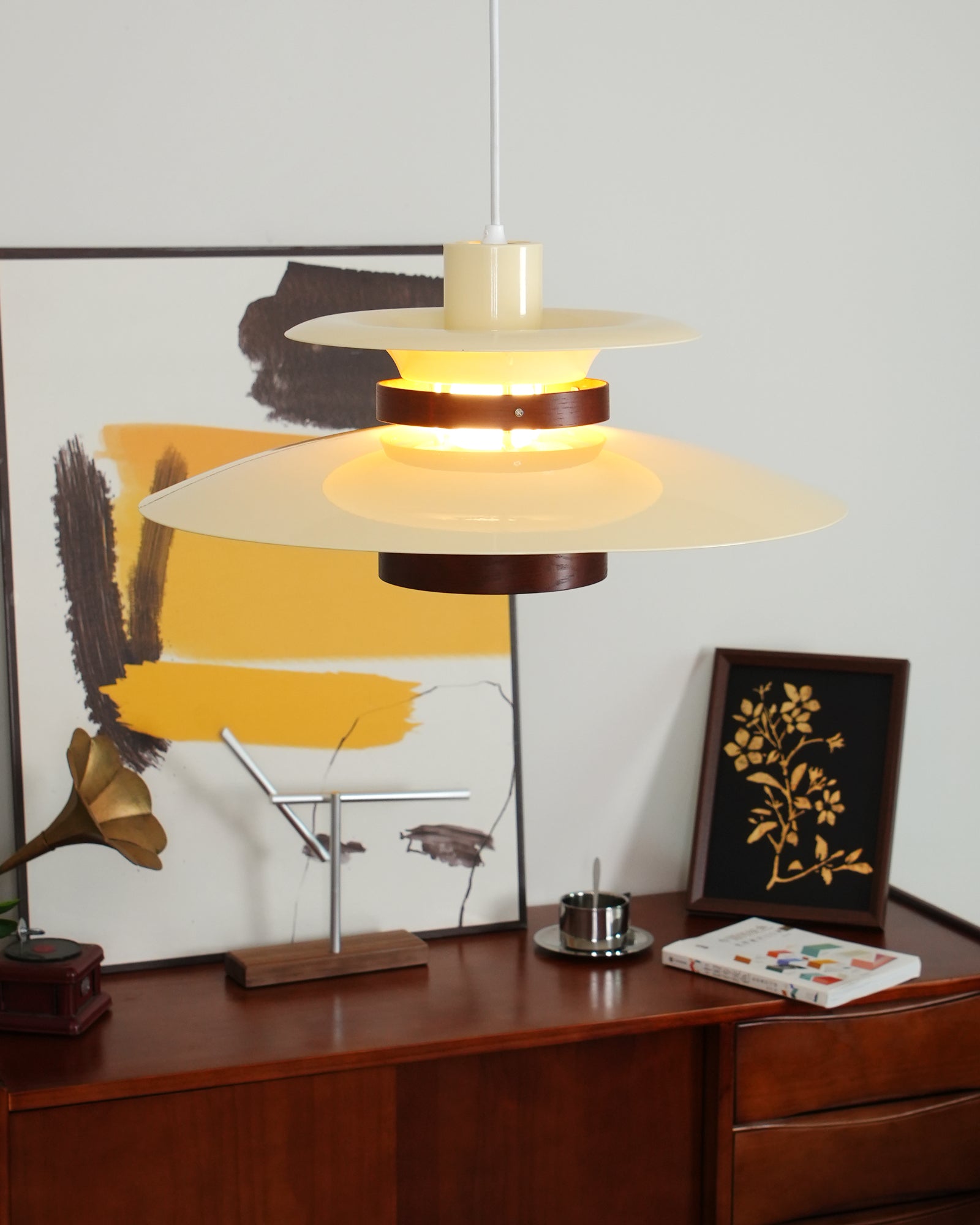 Nymera Pendelleuchte Holz Stahl-Letslighting