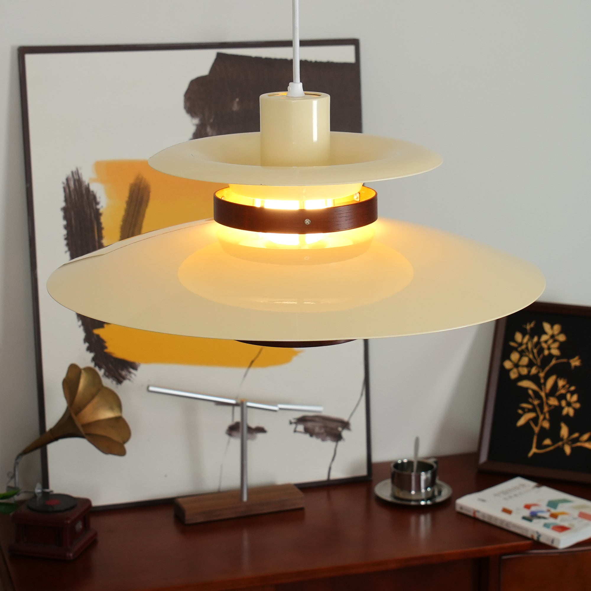 Nymera Pendelleuchte Holz Stahl-Letslighting