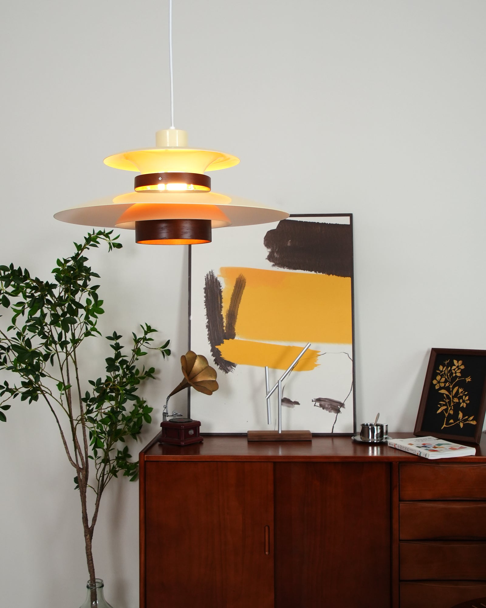 Nymera Pendelleuchte Holz Stahl-Letslighting
