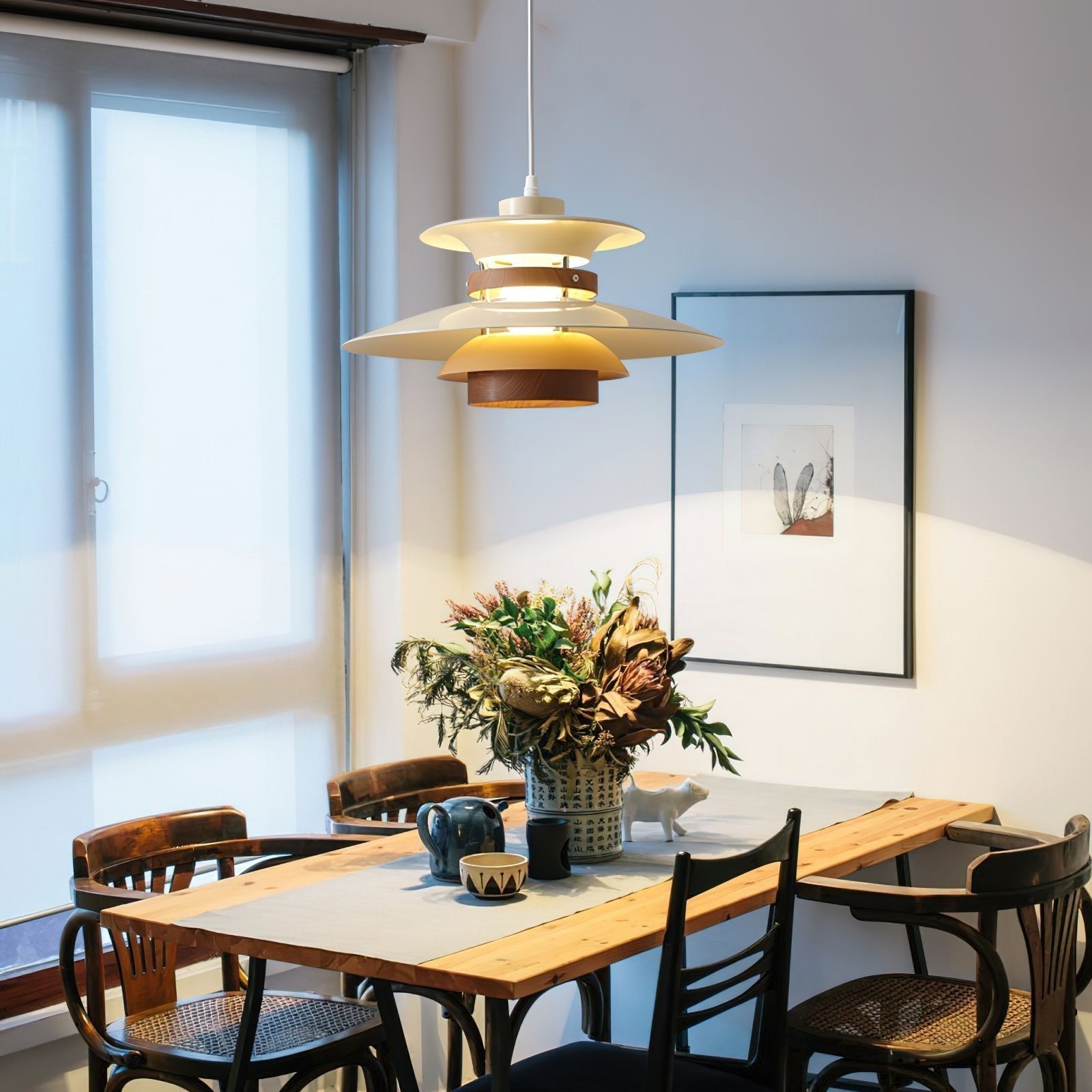 Nymera Pendelleuchte Holz Stahl-Letslighting