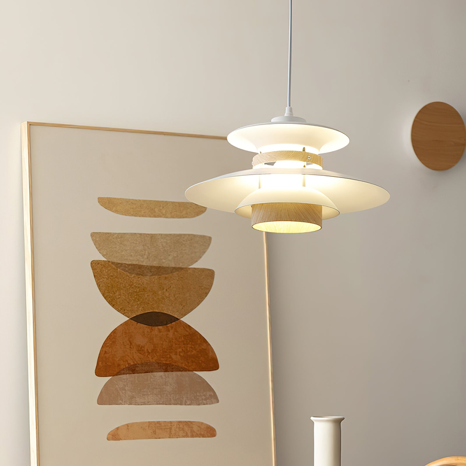 Nymera Pendelleuchte Holz Stahl-Letslighting