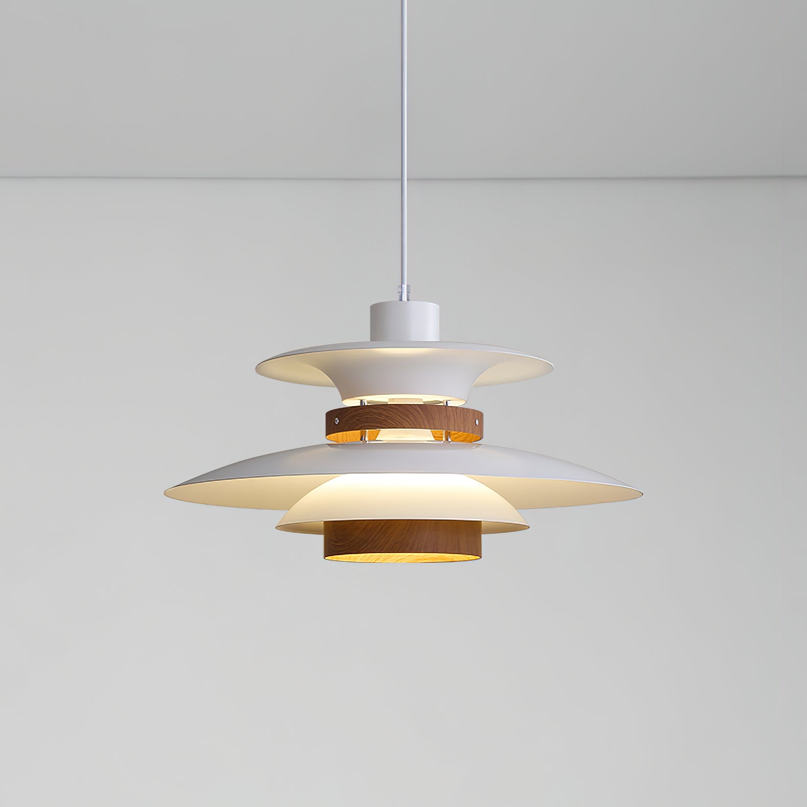 Nymera Pendelleuchte Holz Stahl-Letslighting