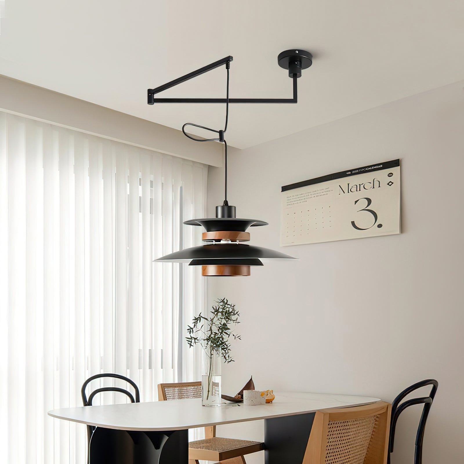 Virelith Pendelleuchte aus Stahl und Holz-Letslighting