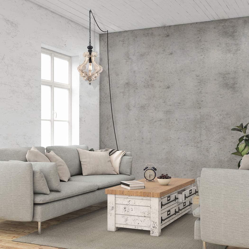 Omar Vintage Holz Pendelleuchte-Letslighting
