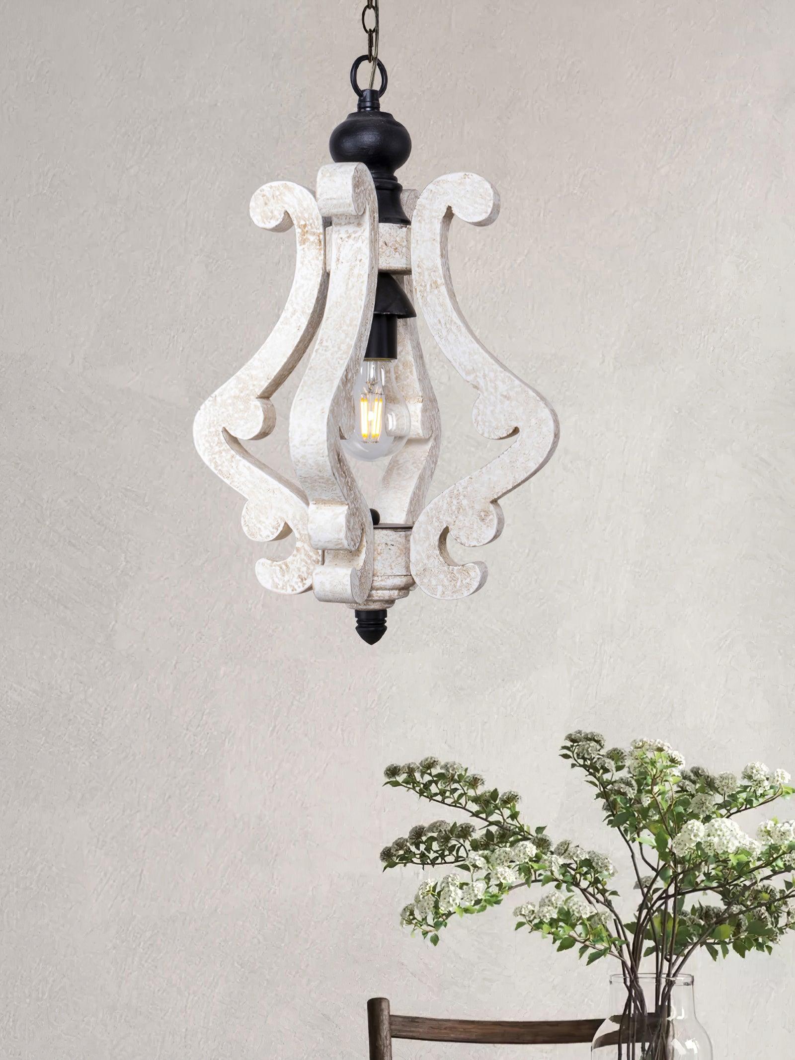 Omar Vintage Holz Pendelleuchte-Letslighting
