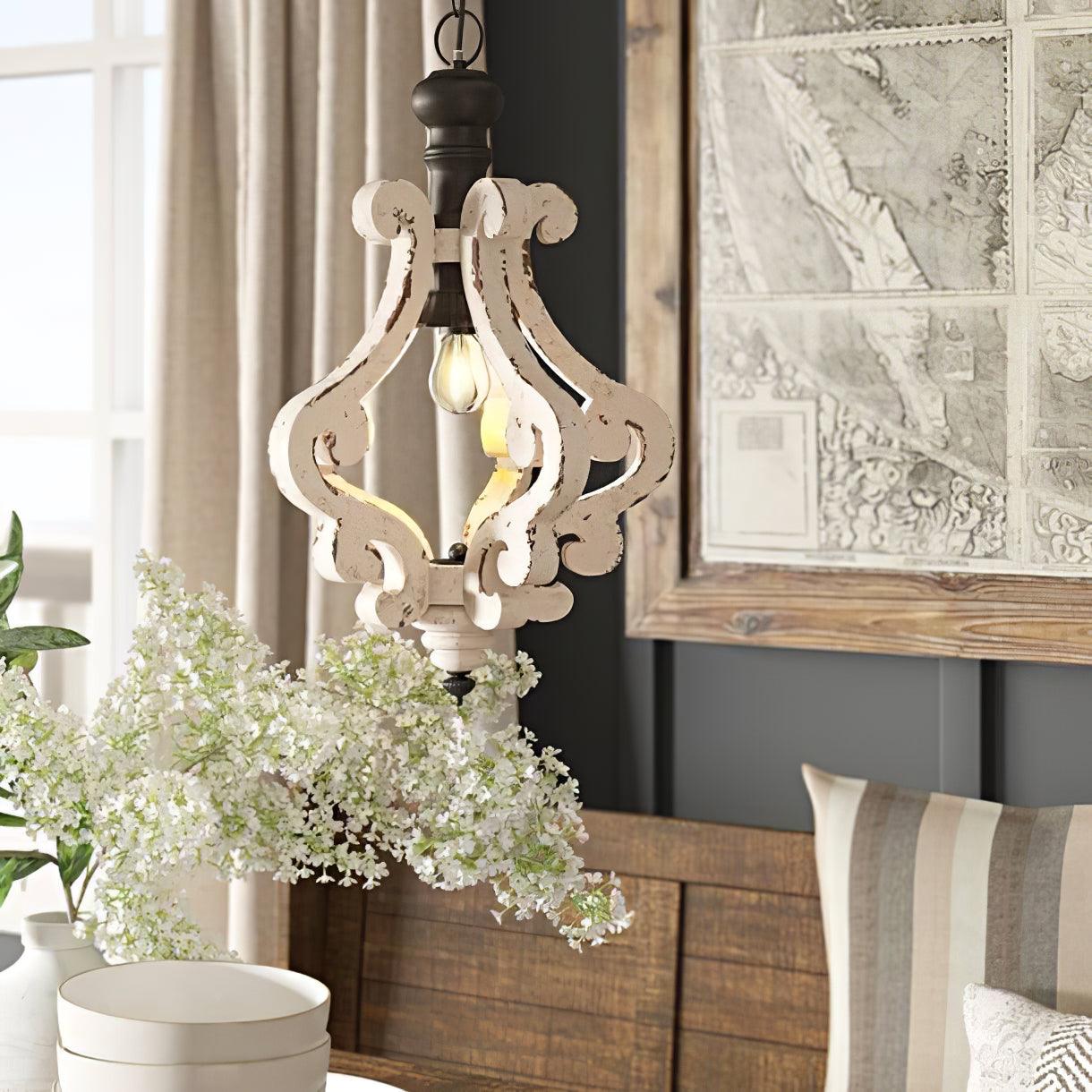 Omar Vintage Holz Pendelleuchte-Letslighting