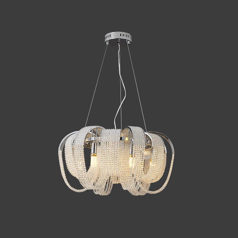 Lustra Kronleuchter Mesh Kristall Gold Wasserfunkeln-Letslighting