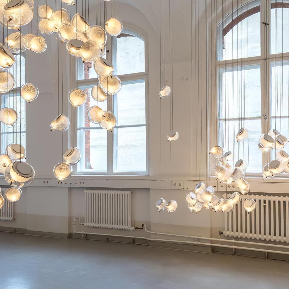 Kronleuchter Netz Glas Kugeln Cluster Metall Rahmen Modern Minimalistisch-Letslighting