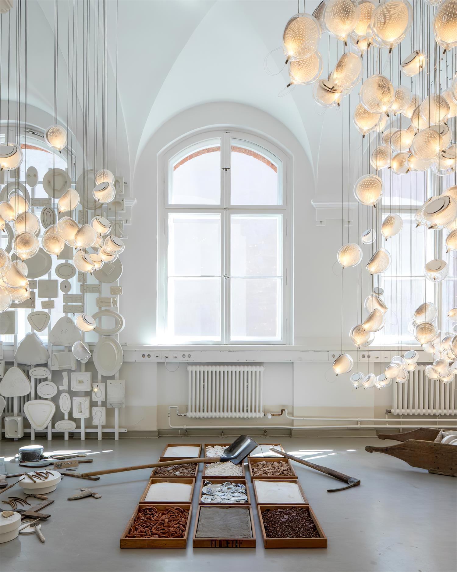 Kronleuchter Netz Glas Kugeln Cluster Metall Rahmen Modern Minimalistisch-Letslighting
