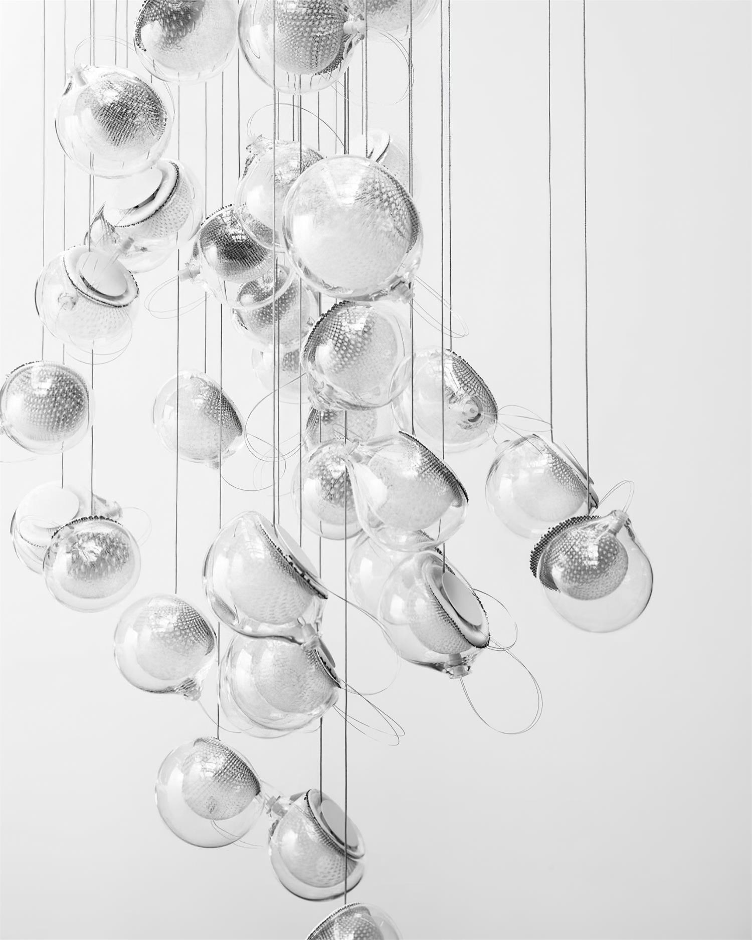 Kronleuchter Netz Glas Kugeln Cluster Metall Rahmen Modern Minimalistisch-Letslighting