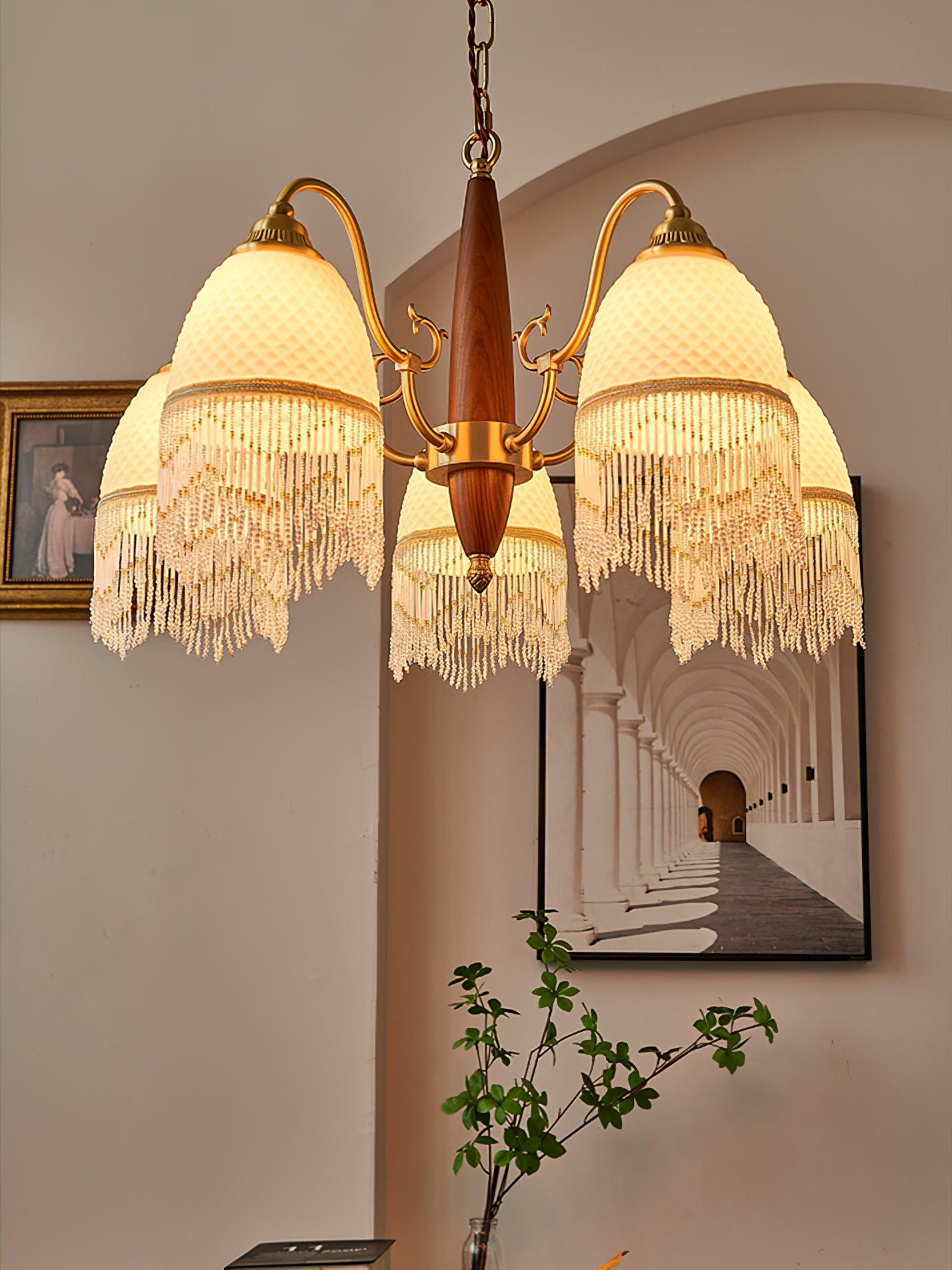 Aurora Kronleuchter Quaste Glas Vintage-Letslighting