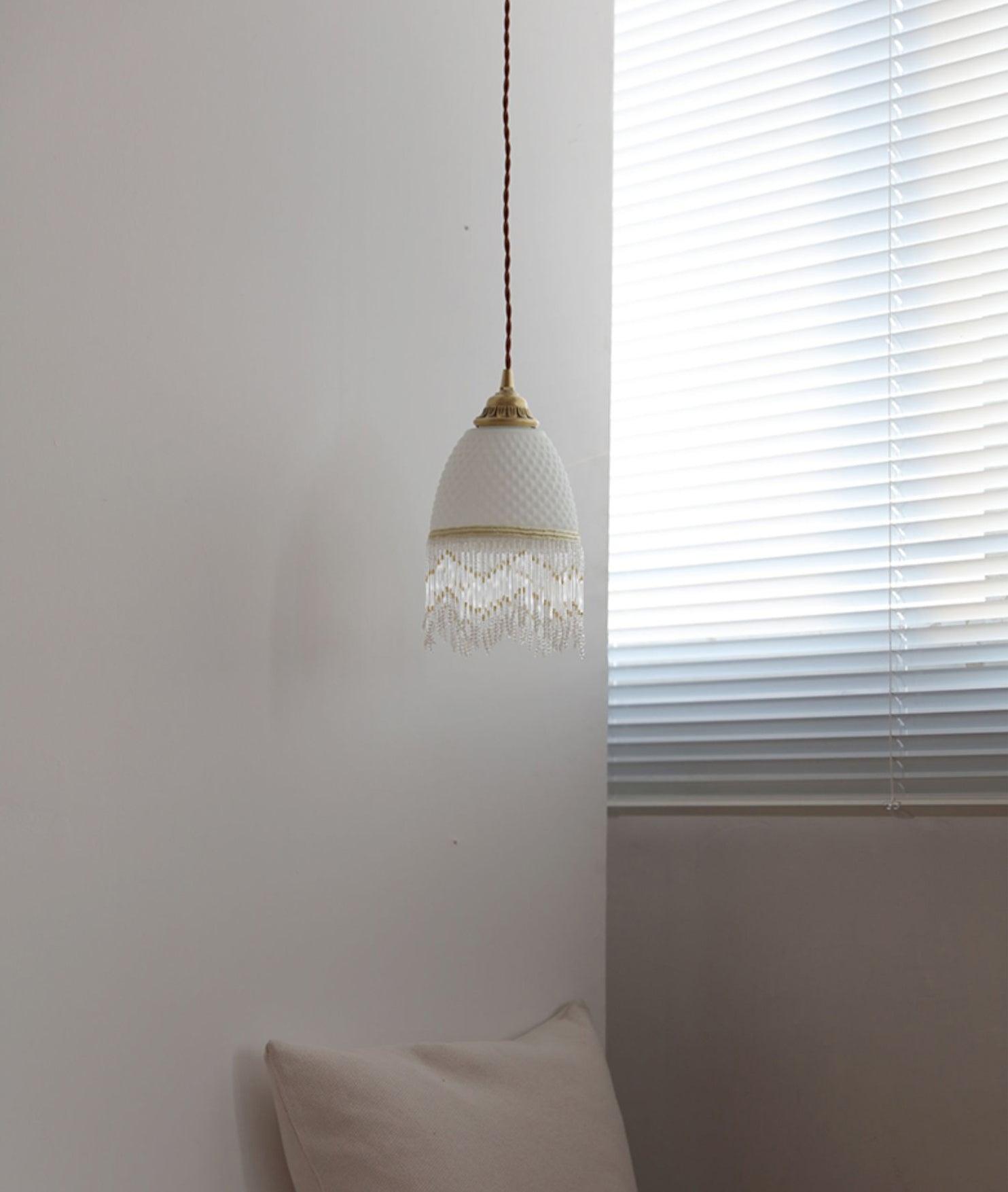 Mesh Quasten-Pendelleuchte aus Glas-Letslighting