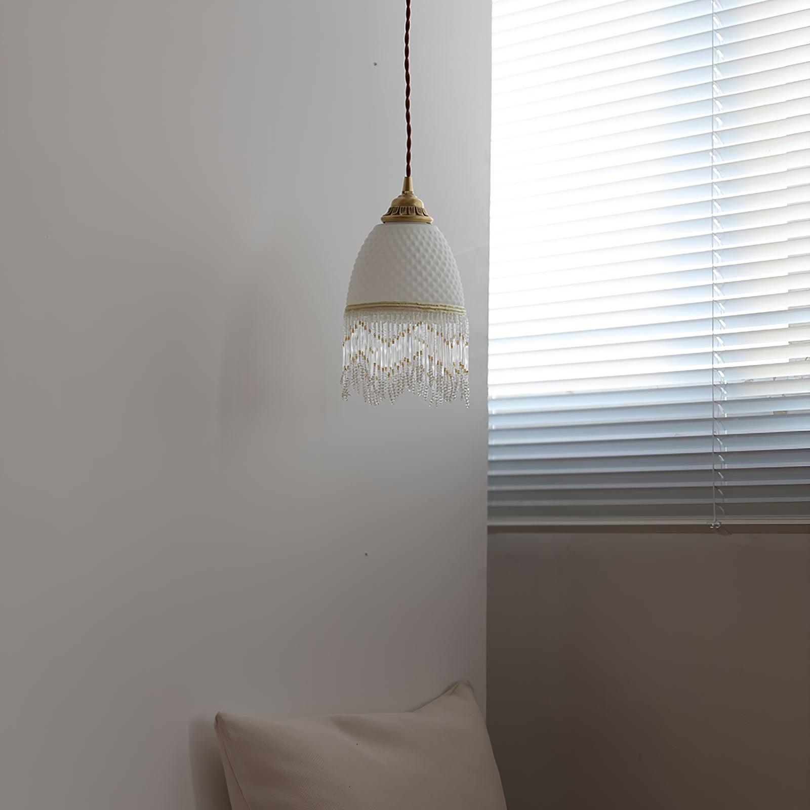 Mesh Quasten-Pendelleuchte aus Glas-Letslighting