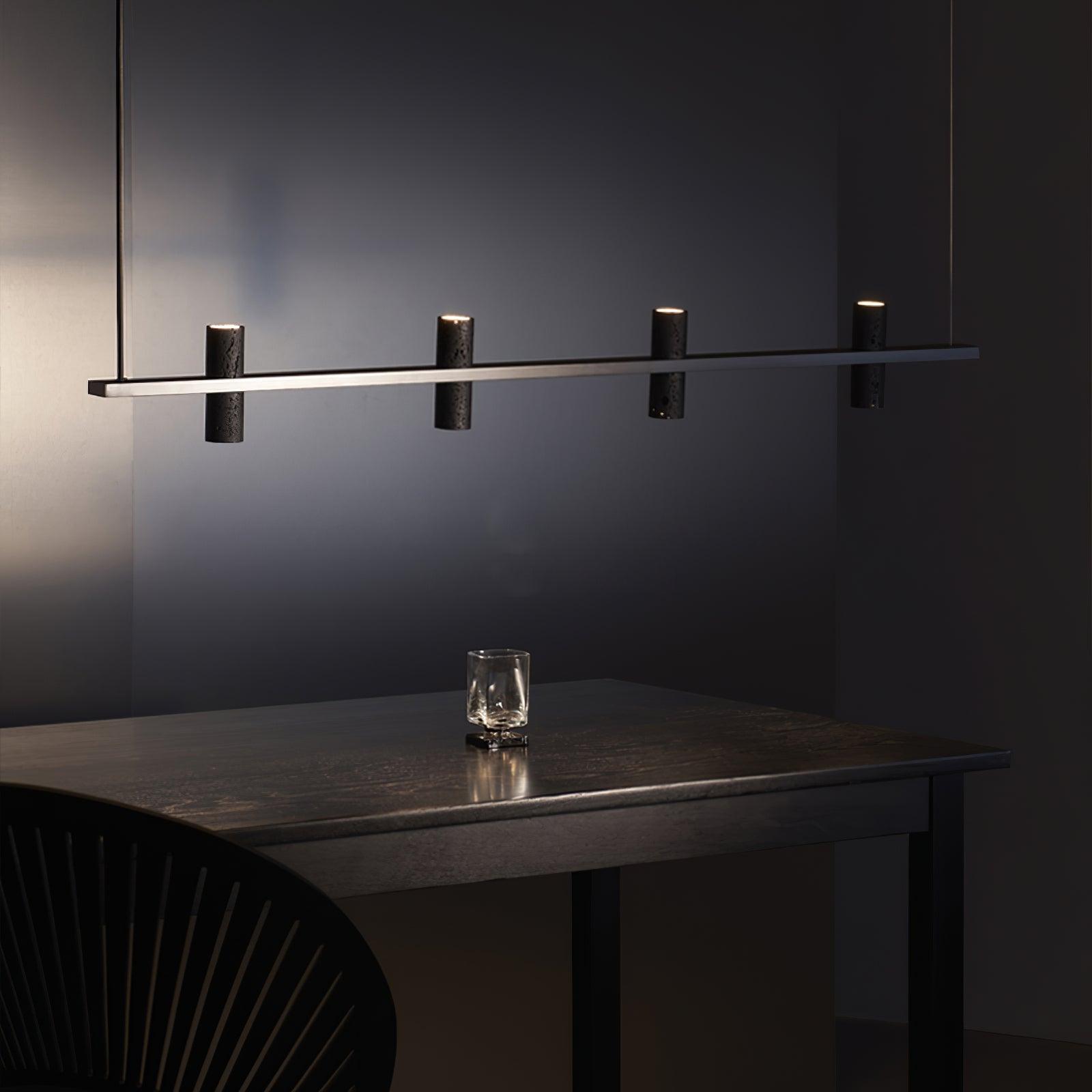Aurora Minimalistische Parallel-Pendelleuchte aus Stein-Letslighting
