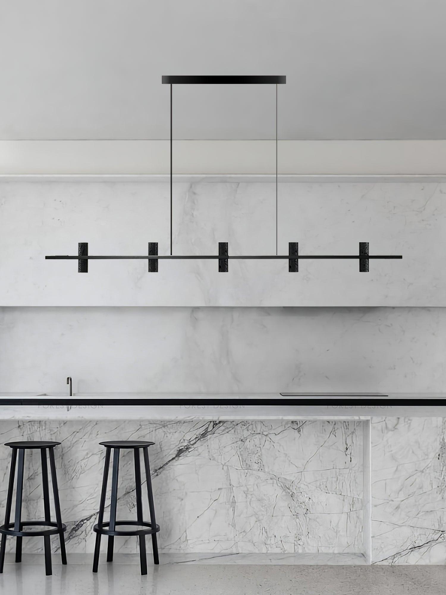 Aurora Minimalistische Parallel-Pendelleuchte aus Stein-Letslighting