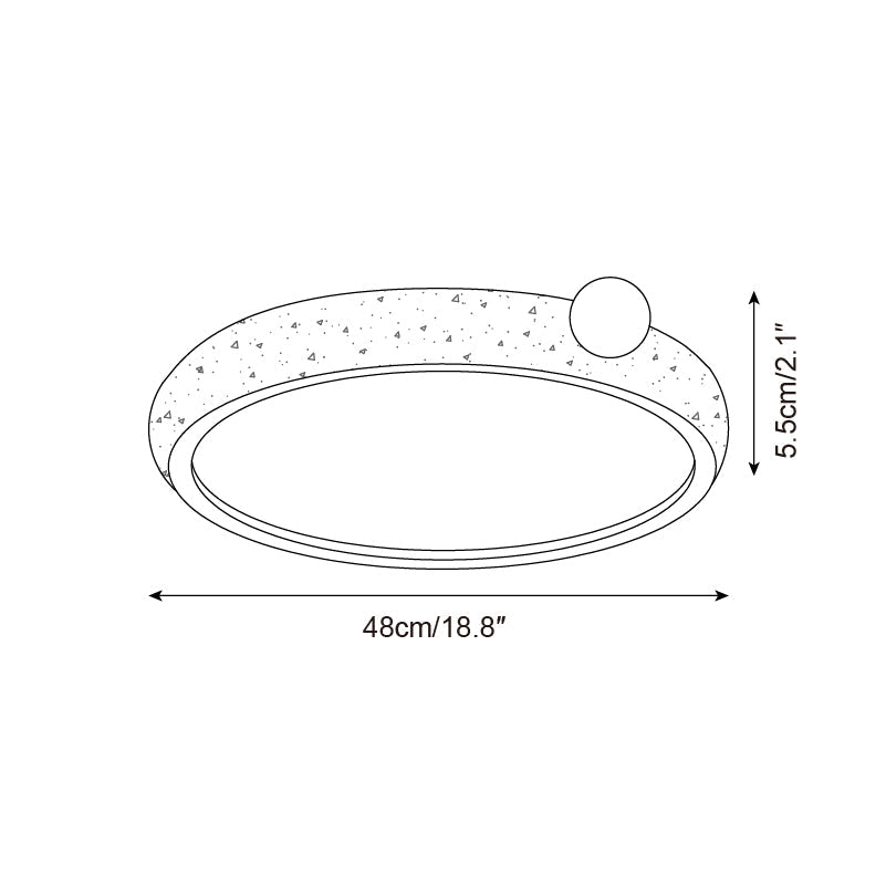 Ritta Cute Travertine Round Ceiling Light - Letslighting