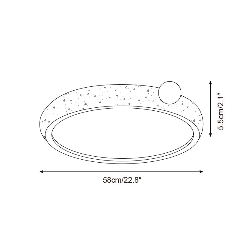 Ritta Cute Travertine Round Ceiling Light - Letslighting