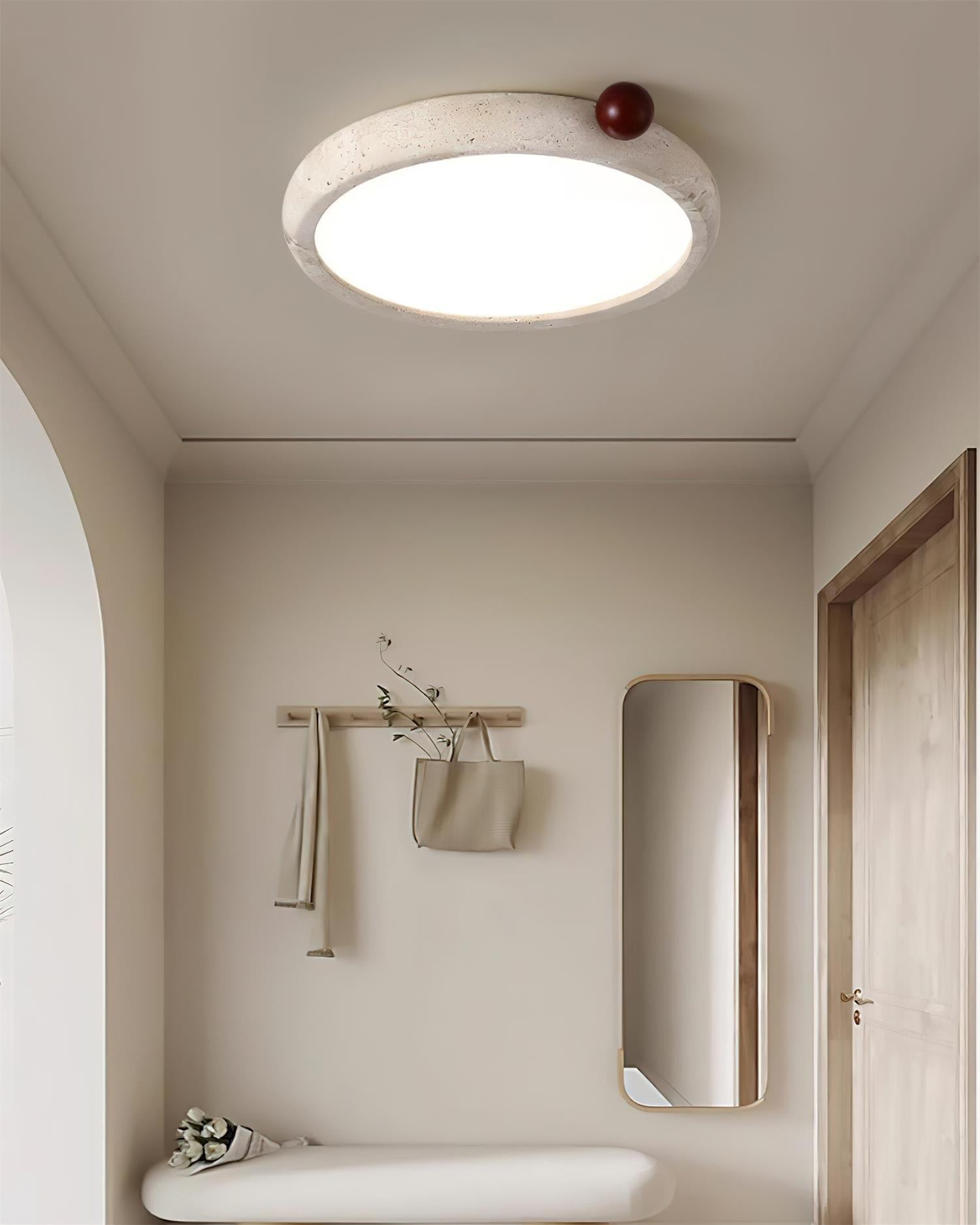Ritta Cute Travertine Round Ceiling Light - Letslighting