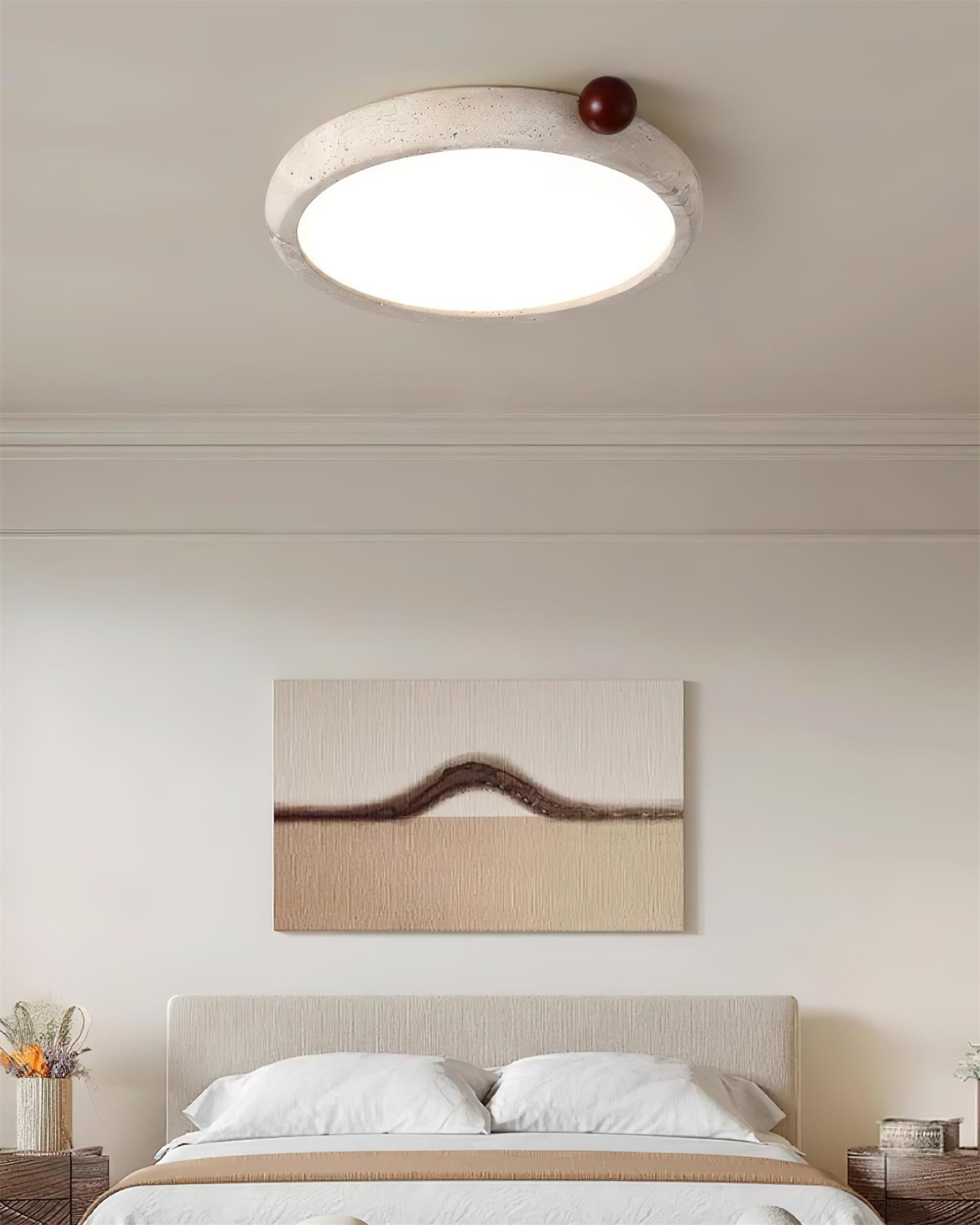 Ritta Cute Travertine Round Ceiling Light - Letslighting