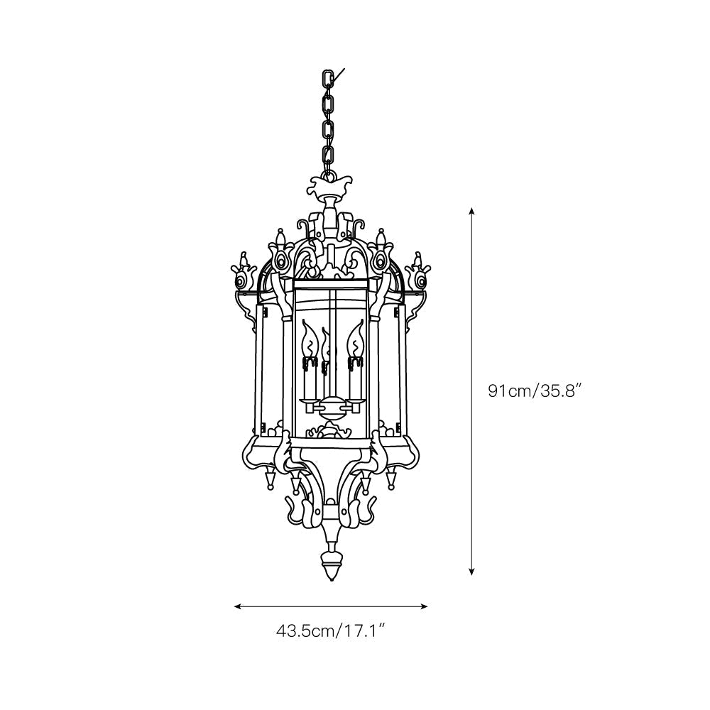 Ardorion Vintage Luxus Glas-Laternen-Kronleuchter-Letslighting