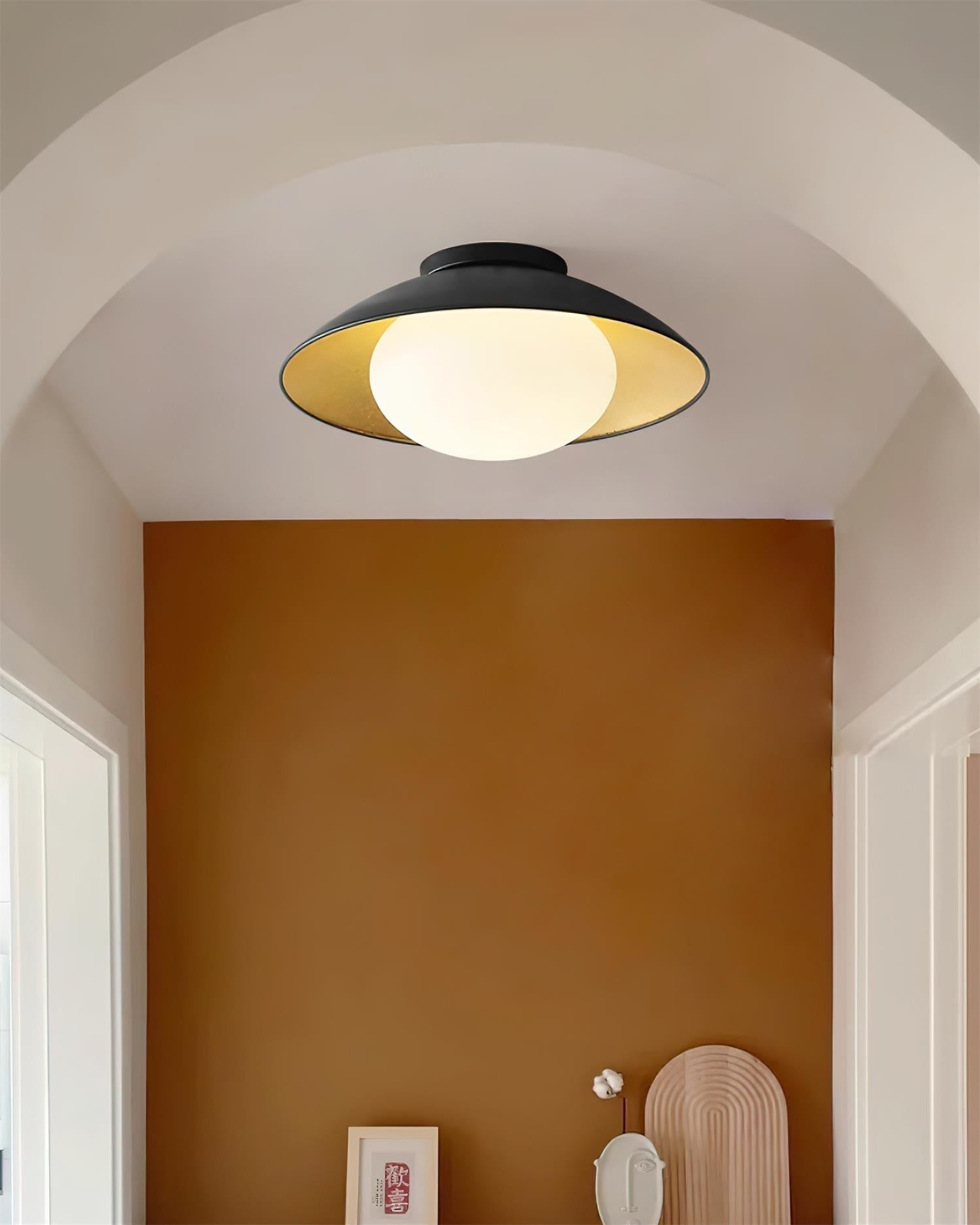 Deckenleuchte Metall Baldachin Glas Globus Modern Minimalistisch-Letslighting