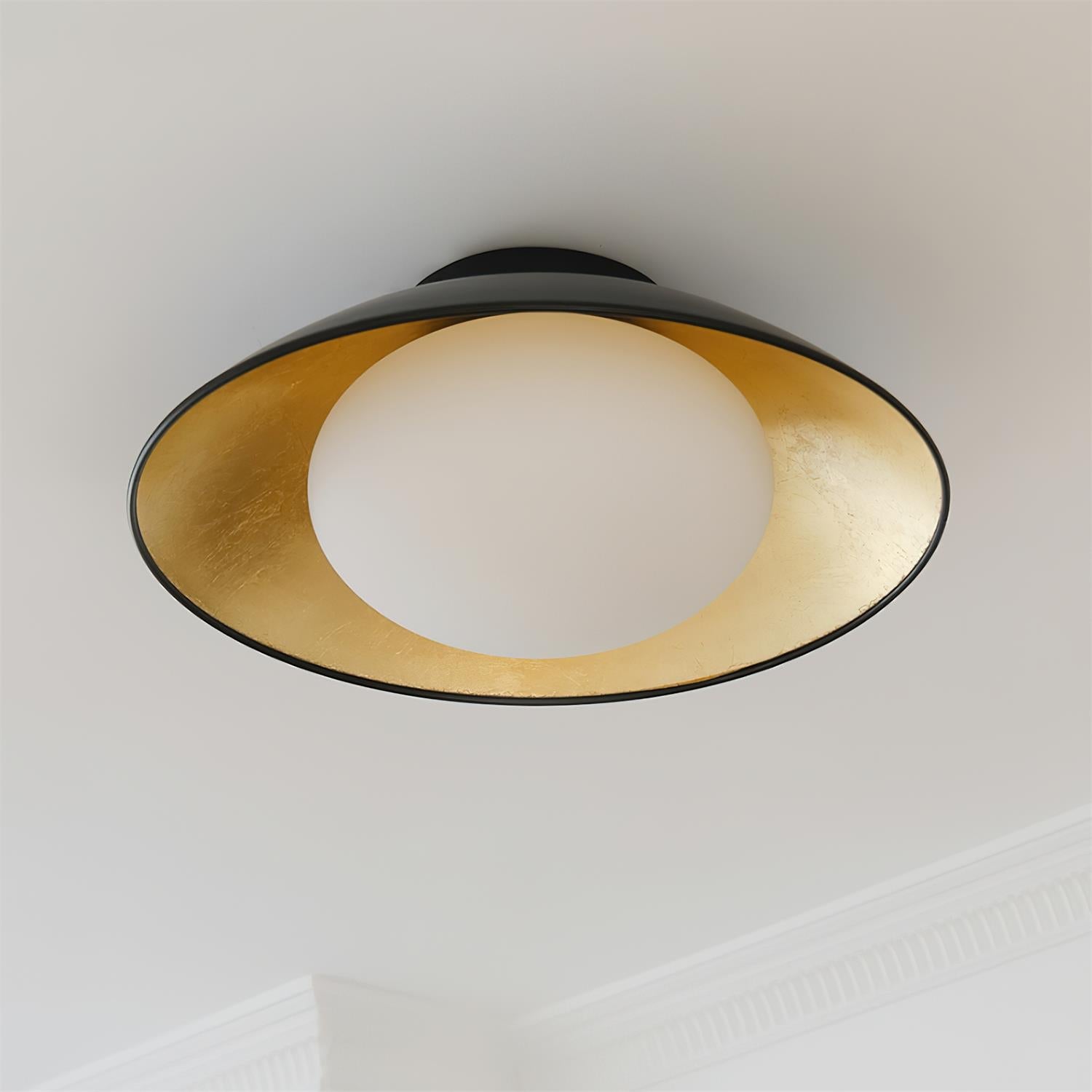 Deckenleuchte Metall Baldachin Glas Globus Modern Minimalistisch-Letslighting