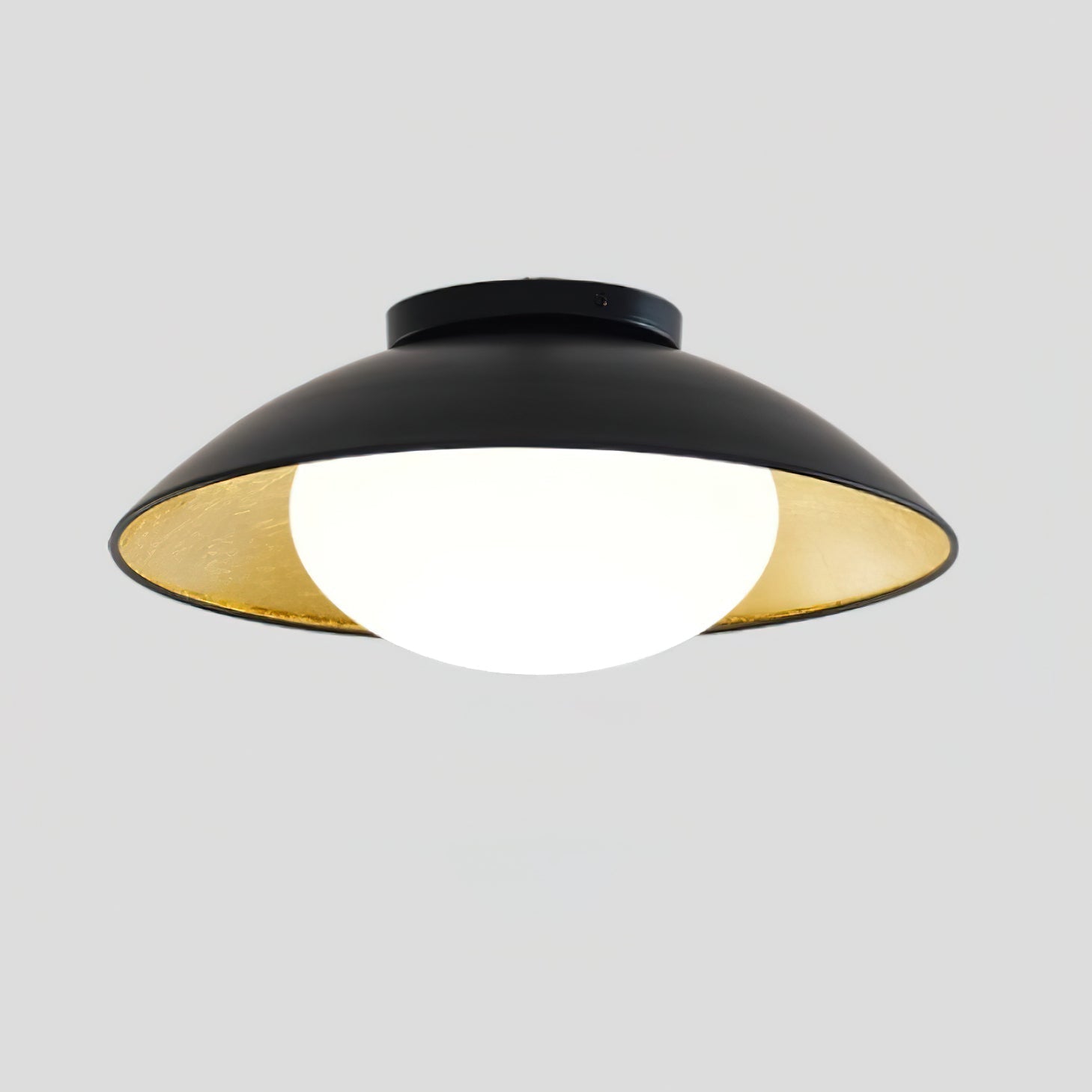 Deckenleuchte Metall Baldachin Glas Globus Modern Minimalistisch-Letslighting