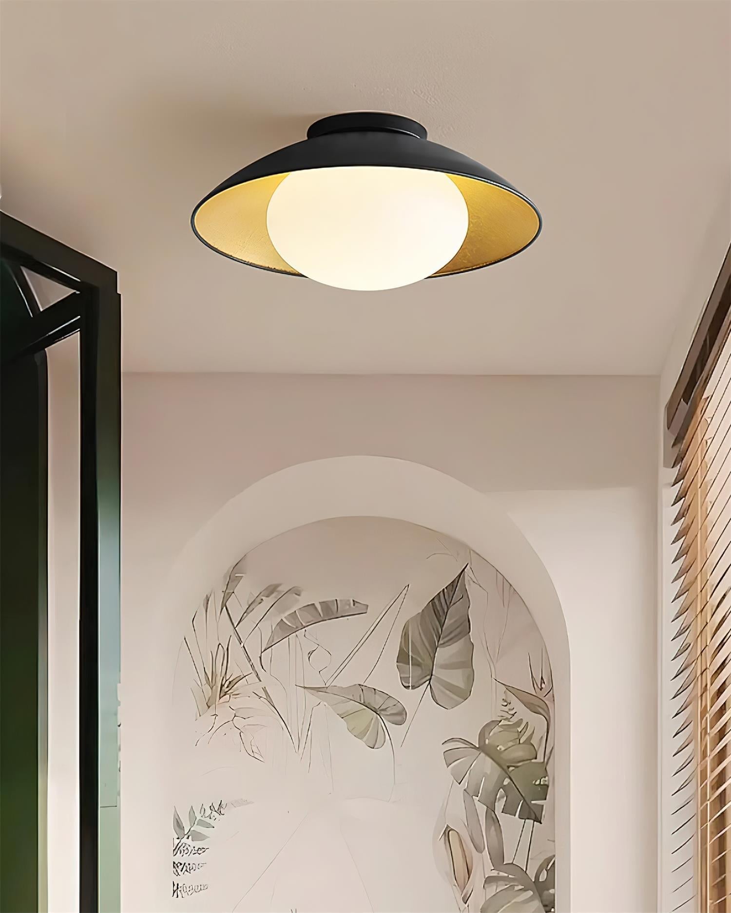 Deckenleuchte Metall Baldachin Glas Globus Modern Minimalistisch-Letslighting