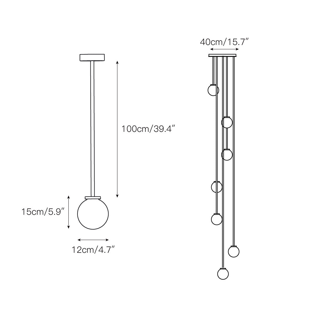 Nyrinis Moderner Kronleuchter aus Messing und Glas-Letslighting