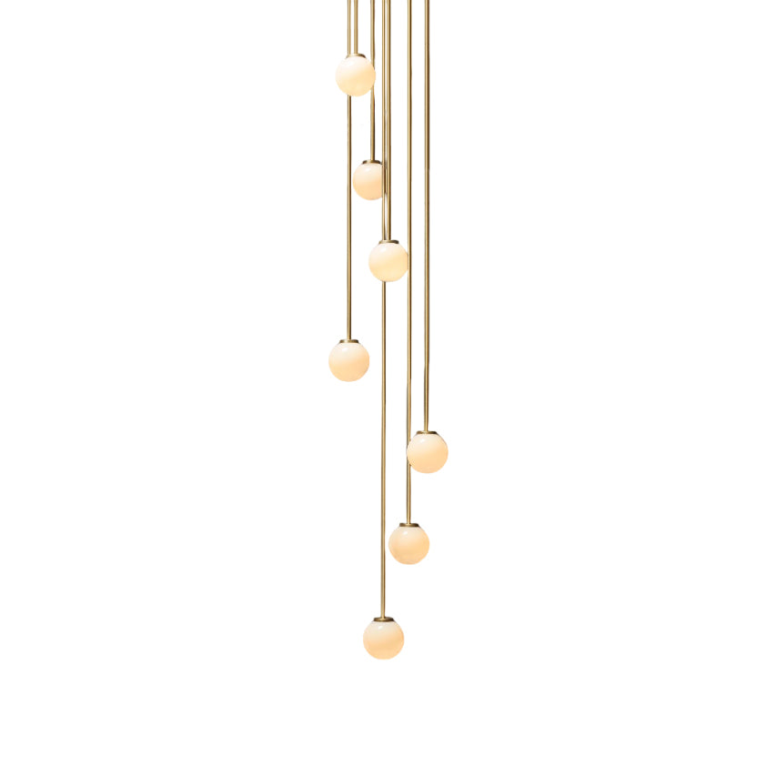 Nyrinis Moderner Kronleuchter aus Messing und Glas-Letslighting