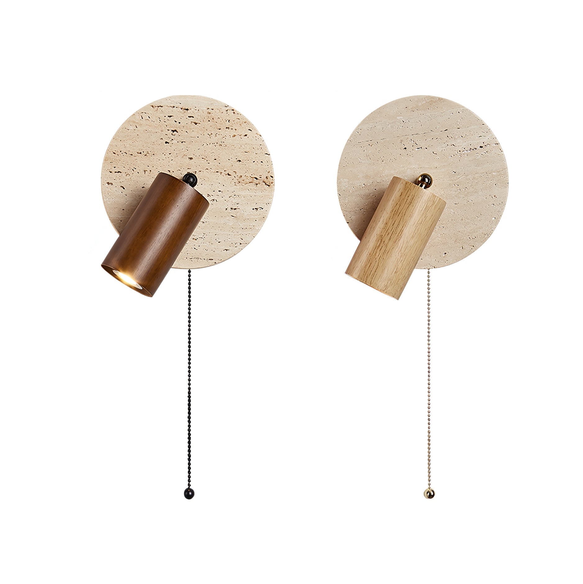 Evzoryra Disc Swing Travertine Wall Light - Neutralighting